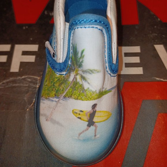 VANS CLASSIC SLIP-ON SURF MONSTER Size 4 T (no box) - Picture 5 of 11